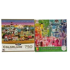 Color Story Colorluxe Set of 750 Piece Puzzles